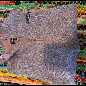 zip up patagonia jacket / purple/grey/pink